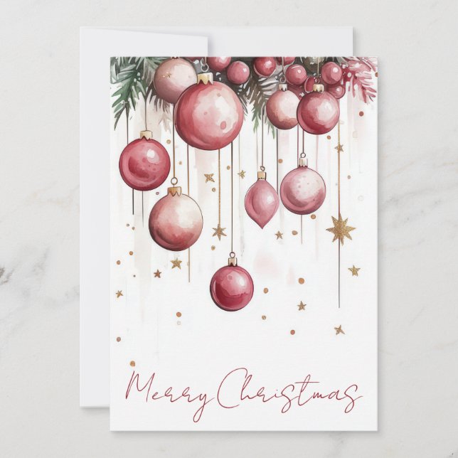 Festive and elegant Christmas Greeting Card (Front)