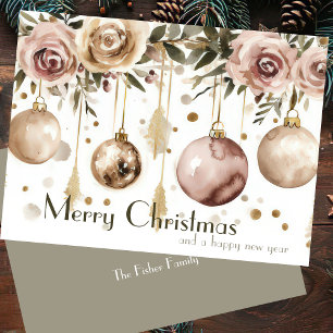 Festive and elegant Christmas Greeting Card 