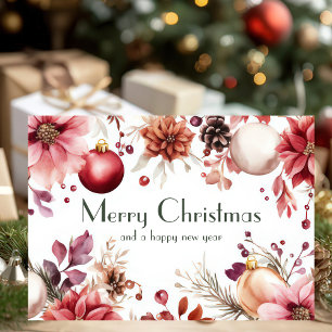 Festive and elegant Christmas Greeting Card