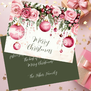 Festive and elegant Christmas Greeting Card