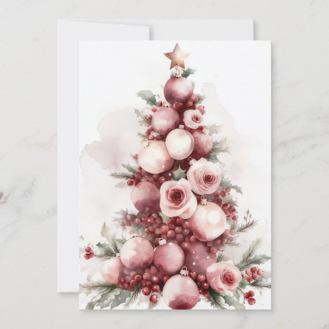 Festive and elegant Christmas Greeting Card (Front)