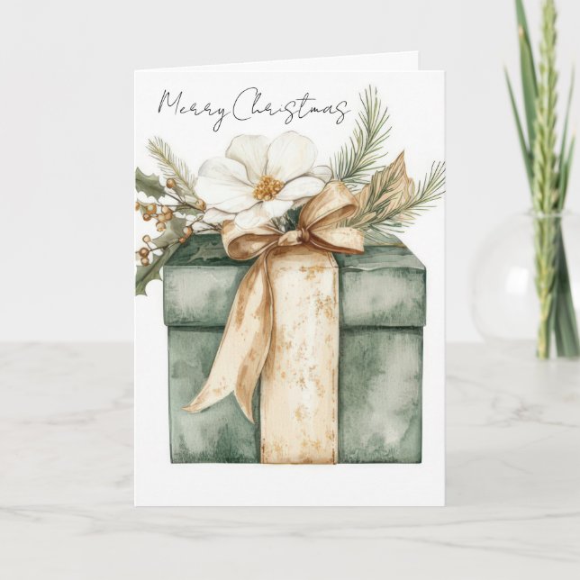 Festive and elegant Christmas Greeting Card (Front)