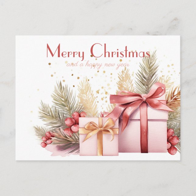 Festive and elegant Christmas Greeting Card (Front)