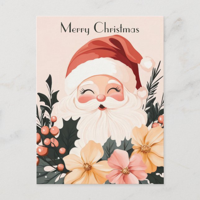 Festive and elegant Christmas Greeting Postcard (Front)