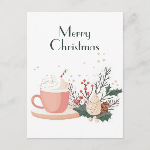 Festive and elegant Christmas Greeting Postcard