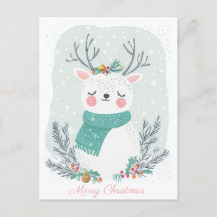 Festive and elegant Christmas Greeting Postcard