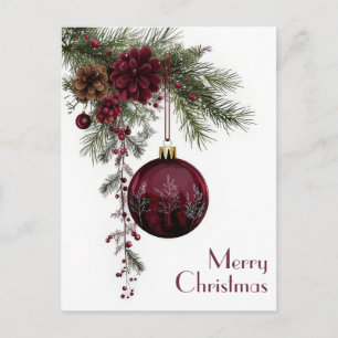 Festive and elegant Christmas Greeting Postcard