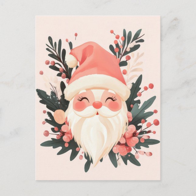 Festive and elegant Christmas Greeting Postcard (Front)