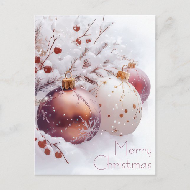 Festive and elegant Christmas Postcard (Front)