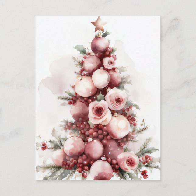 Festive and elegant Christmas Postcard (Front)