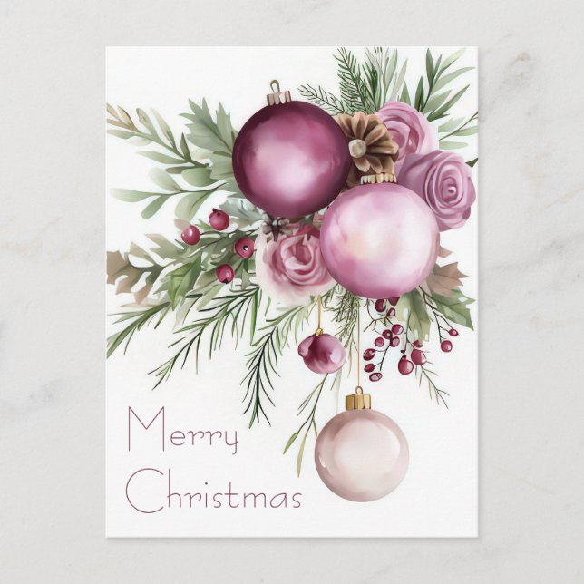 Festive and elegant Christmas Postcard (Front)