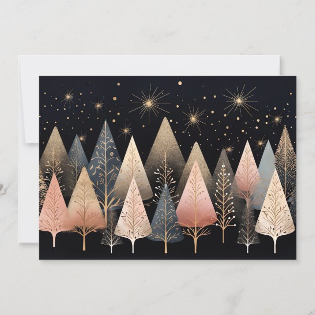 Festive and elegant Christmas Tree Greeting Card (Front)