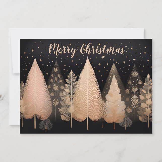 Festive and elegant Christmas Tree Greeting Card (Front)