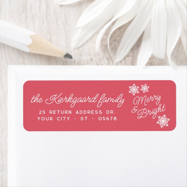 Festive And Elegant Seasons Greetings Label (Insitu)