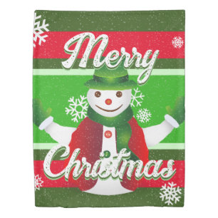 Festive and FUN Snowman Christmas Duvet Cover