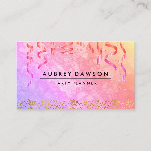 Festive and Glamorous Business Card (Front)
