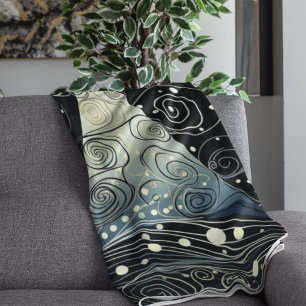 Festive and Whimsical Holiday Trees Poster Fleece Blanket