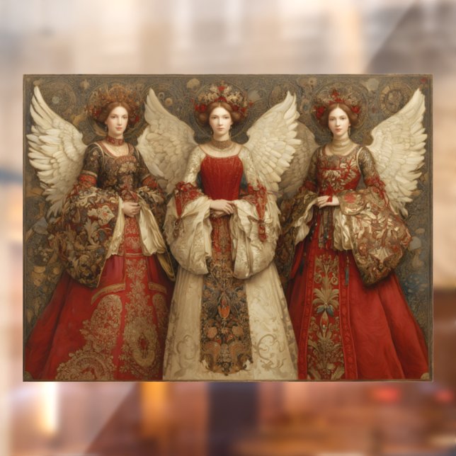 Festive Angels Window Cling (Sheet 2)