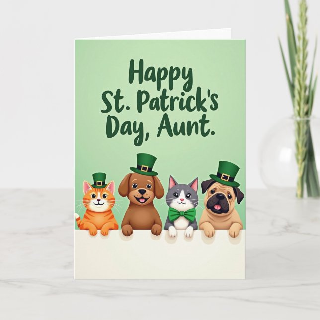 Festive Animal Friends Greeting Card (Front)