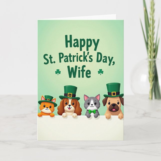 Festive Animal Friends Holiday Card (Front)