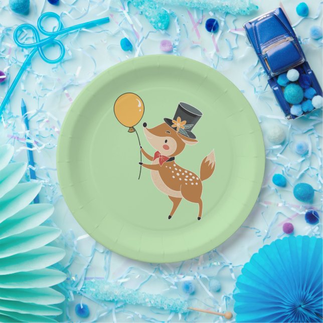 Festive animals - Fawn Paper Plates (Party)