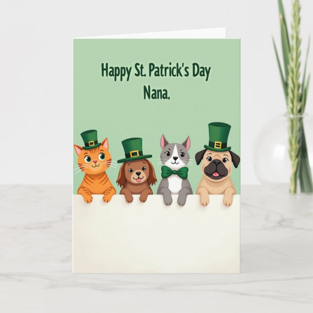 Festive Animals Greeting Card (Front)