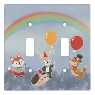Festive animals light switch cover