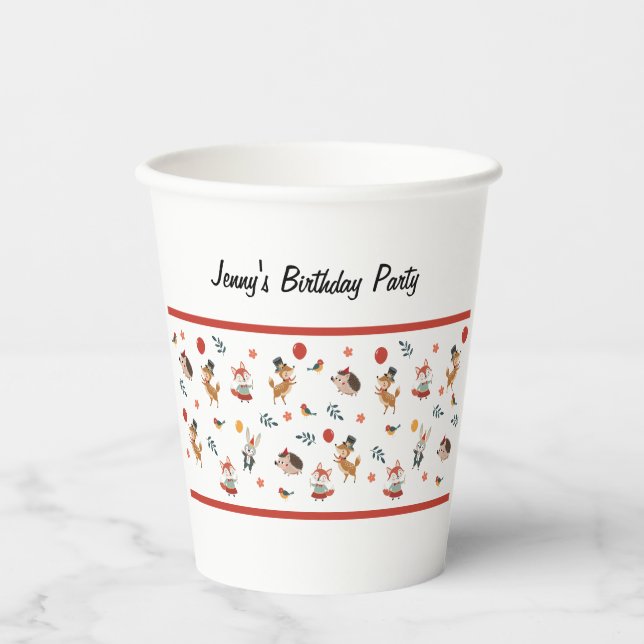 Festive animals  paper cups (Front)