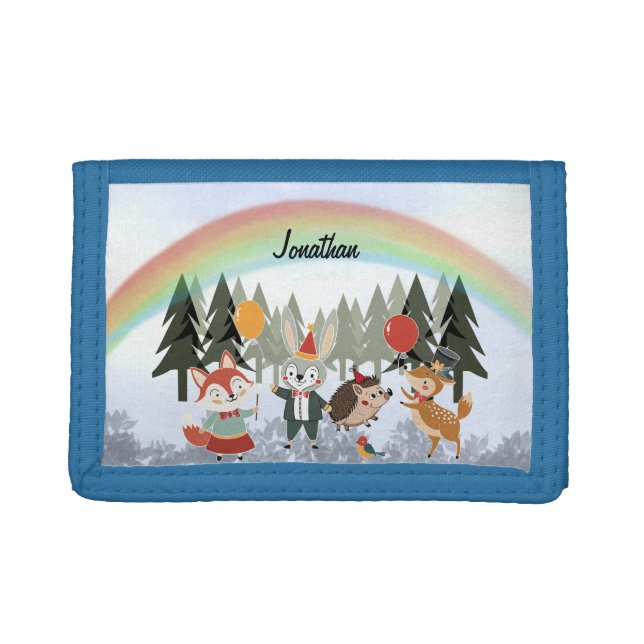 Festive animals tri-fold wallet (Front)