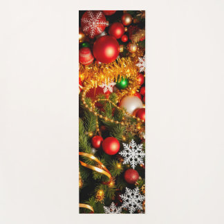 festive array of Christmas decorations Yoga Mat