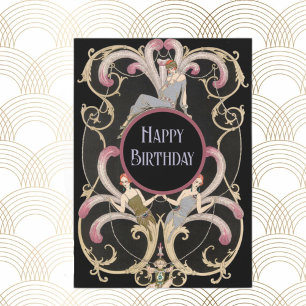 Festive Art Deco Birthday Card