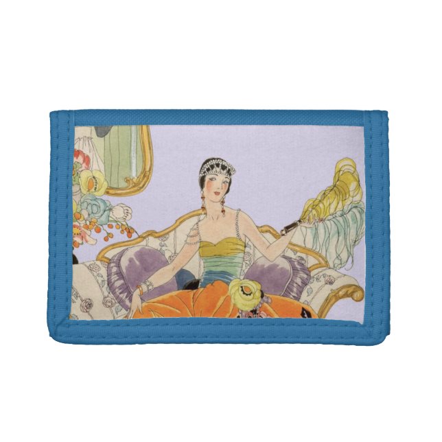 Festive Art Deco Lady Photo Wallet (Front)