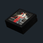 Festive art deco retro vintage Christmas couple Gift Box<br><div class="desc">design by www.etsy.com/shop/VanityFlairDesigns</div>