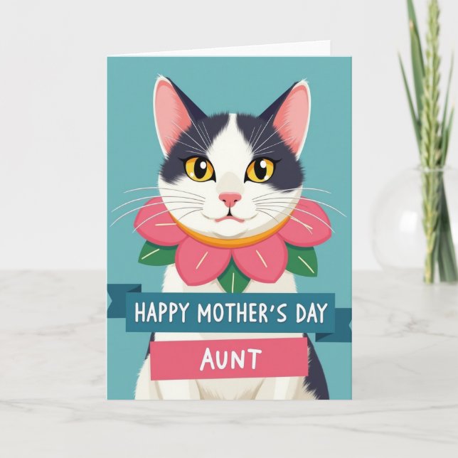 Festive Aunts Day Wishes Card (Front)