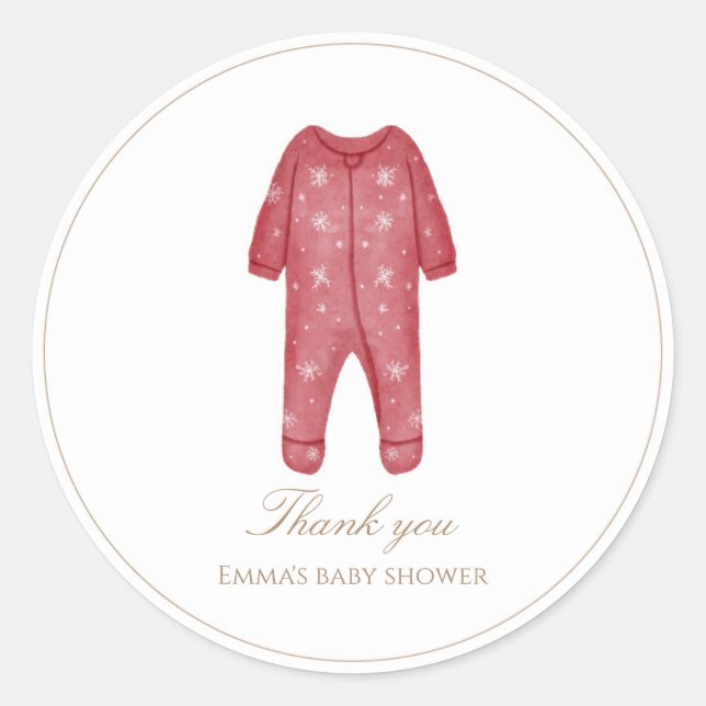 Festive Baby Boy Shower Sticker (Front)