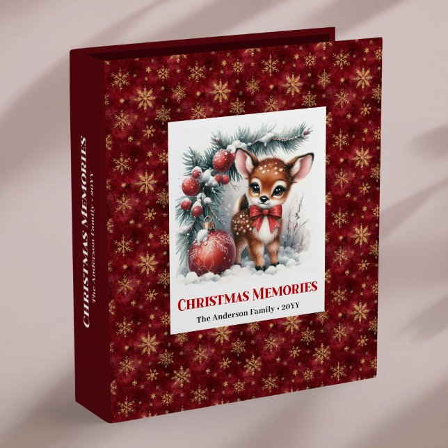 Festive baby deer christmas scene kids ring binder (Festive baby deer christmas scene kids ring binder

)