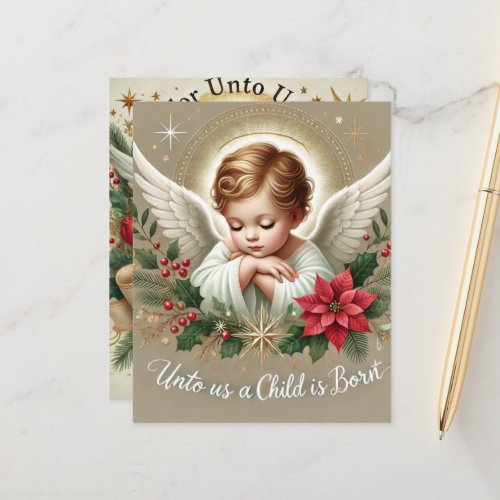 Festive Baby Jesus Bible Verse Scrapbook Paper