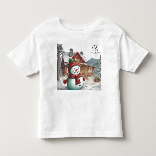 "Festive Baby Tee Collection: Santa’s Littlest Elf (Front)
