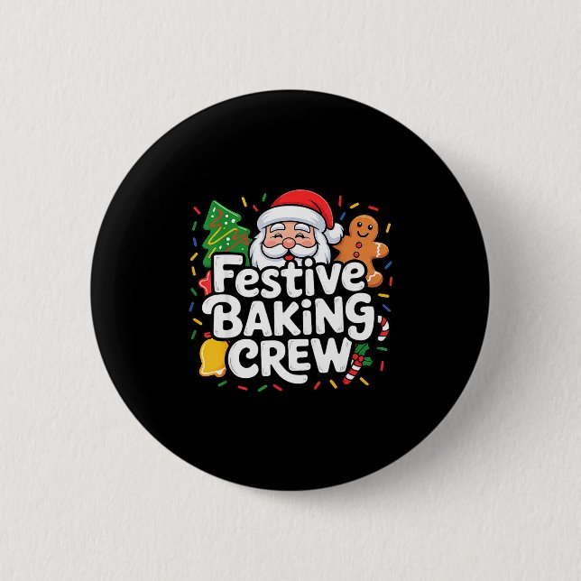 Festive Baking Crew Soft Palette Holiday Family Ch Button (Front)