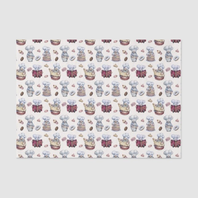 festive baking gnome party  tissue paper (Front)