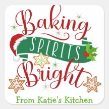 Festive Baking Spirits Bright Custom Christmas