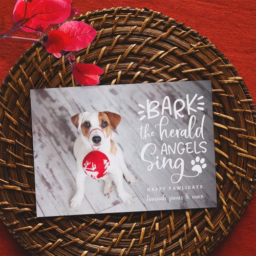 Festive Barks  Pet Photo Holiday Card