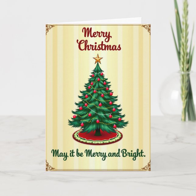 Festive Bauble Tree Card (Front)