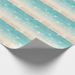 Festive Beach   Palm Trees Sand Snow Tropical Wrapping Paper<br><div class="desc">Nautical Boutique Co.'s festive tropical wrapping paper design features palm tree and Christmas lights icons and twinkling lights set on a pretty aqua ocean and sandy beach background. The quote -- "Sand is the New Snow" -- is perfect for anyone who's moved to a tropical location or is enjoying tropical...</div>