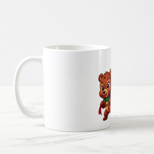 Festive Bear and Gift Sack Ornament Coffee Mug