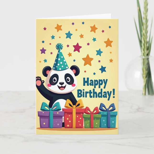 Festive Bear Illustration Card (Front)