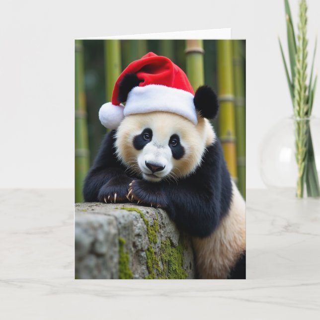 Festive Bear Portrait Card (Front)