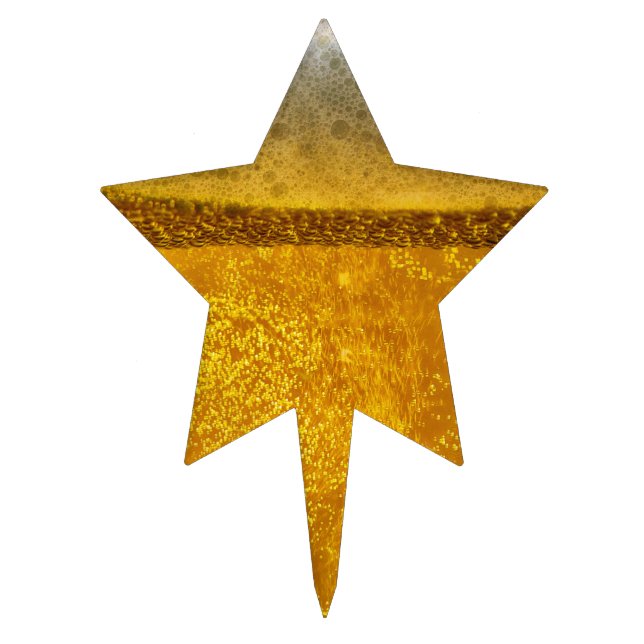 Festive Beer Galaxy a Celestial Quenching Cake Topper (Front)