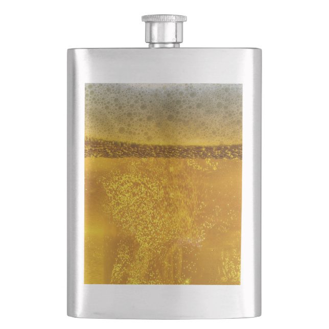 Festive Beer Galaxy a Celestial Quenching Hip Flask (Front)