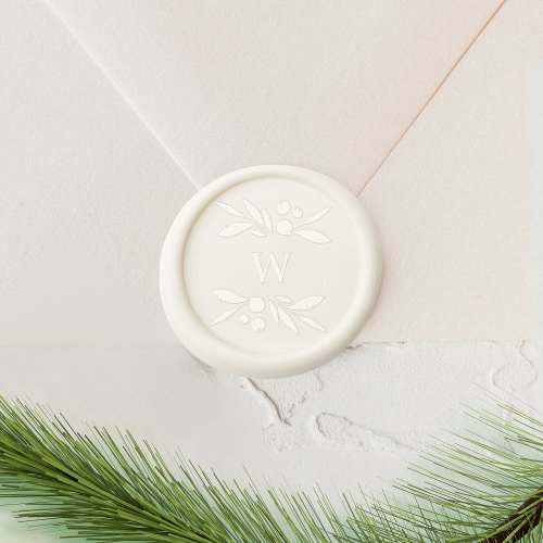 festive berries traditional green  red christmas wax seal stamp